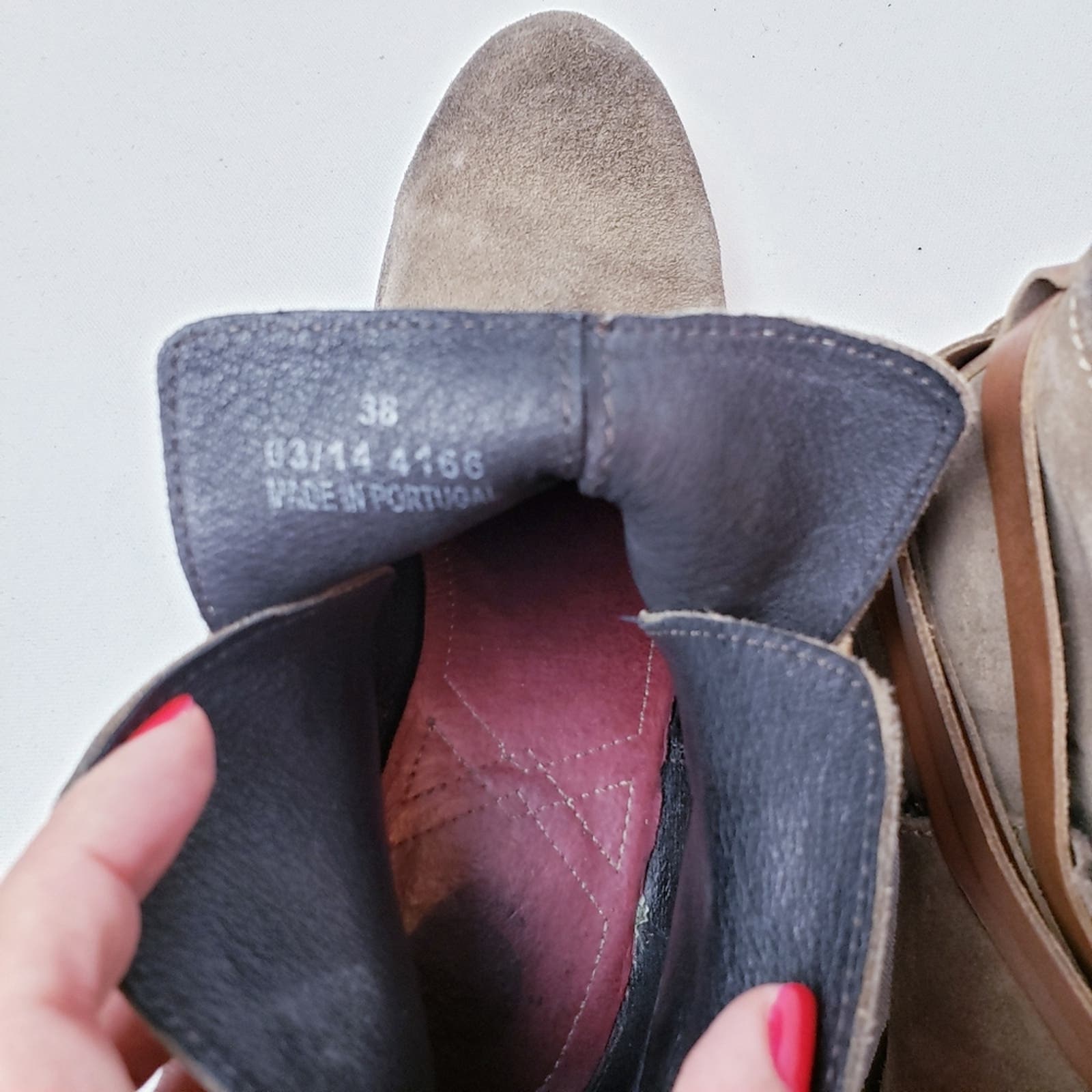 Hudson London Size Eu 38 Horrigan Suede Leather Straps Booties Made In Portugal — image 8 of 8